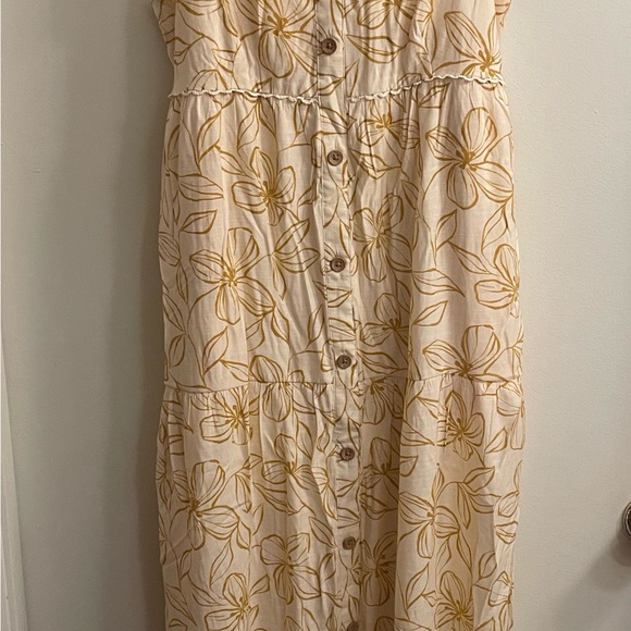 NWT LC Lauren Conrad Print Button-Front Maxi Dress Size Medium - Picture 7 of 7